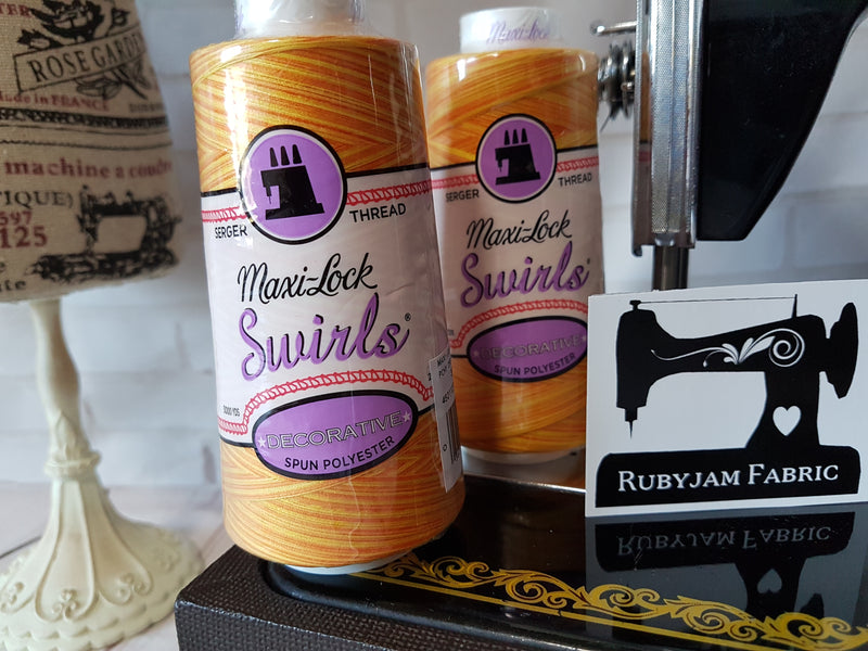 Maxi-Lock Swirls Thread - Peachy Orange Parfait