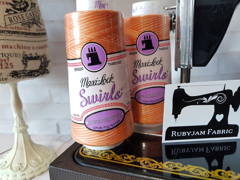 Maxi-Lock Swirls Thread - Orange Creamsicle