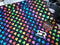 Rainbow Hearts - cotton lycra - 150cm wide - clearance