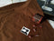 Brown - solid cotton lycra - 185cm wide - 220gsm