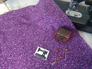 Purple Faux Glitter - cotton lycra - 150cm wide