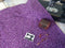 Purple Faux Glitter - cotton lycra - 150cm wide