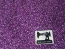 Purple Faux Glitter - cotton lycra - 150cm wide