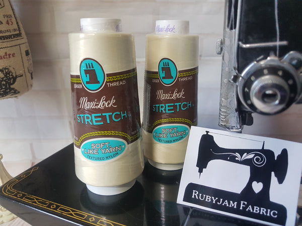 Maxi-Lock Stretch Thread - Eggshell - clearance