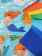 Little Mermaids  - cotton lycra - 150cm wide - clearance