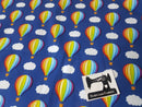 Hot Air Balloons - cotton lycra - 150cm wide