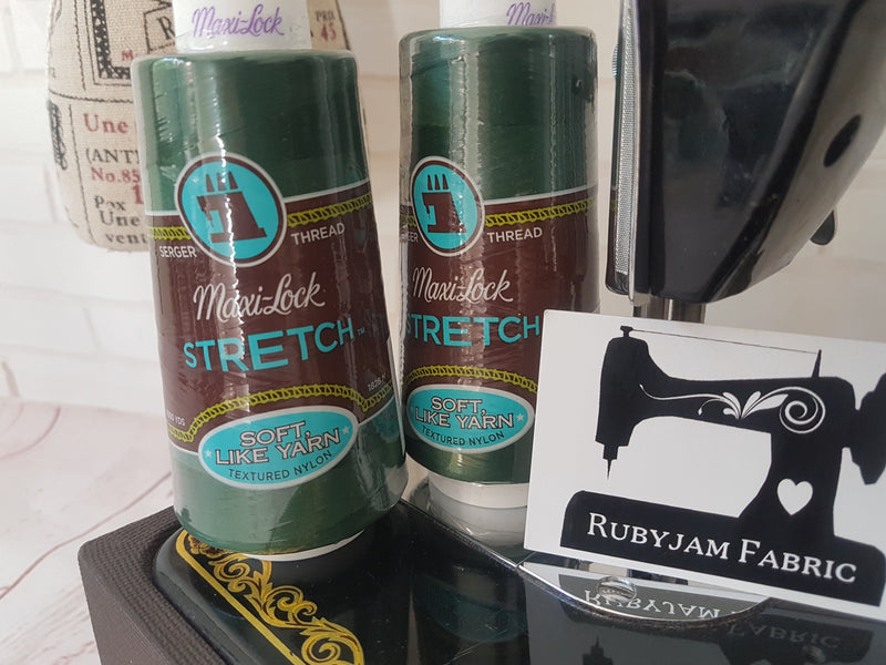 Maxi-Lock Stretch Thread - Churchill Green (bottle green) - clearance