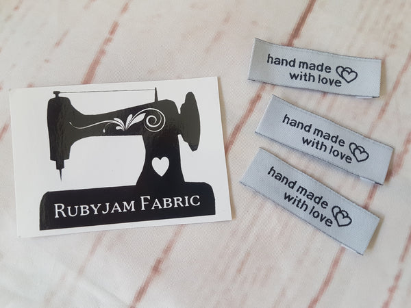 Grey HANDMADE - Clothing Labels - Pack of 15