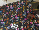 Embroidered Hummingbirds - cotton lycra - 150cm wide