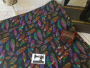 Embroidered Feathers - cotton lycra - 150cm wide