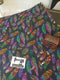 Embroidered Feathers - cotton lycra - 150cm wide