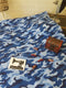 Camouflage Blue - cotton lycra - 150cm wide