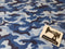 Camouflage Blue - cotton lycra - 150cm wide