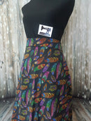 Embroidered Feathers - cotton lycra - 150cm wide
