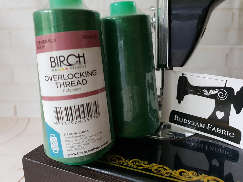 Birch Overlocker thread, emerald green, 2500M - clearance