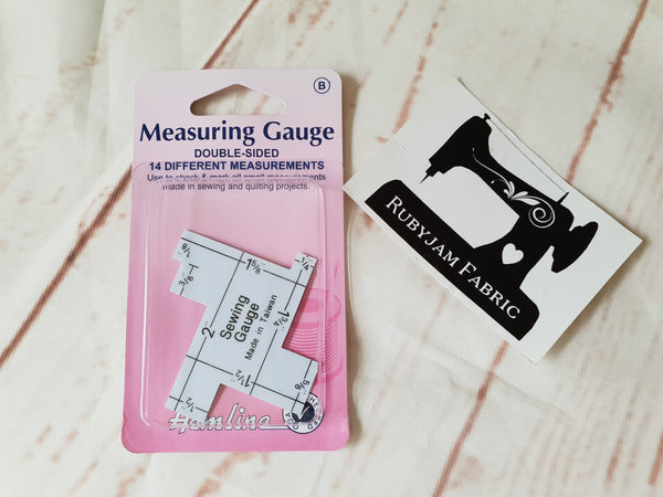 Hemline Measuring gauge, quilting sewing gauge, turn perfect hems