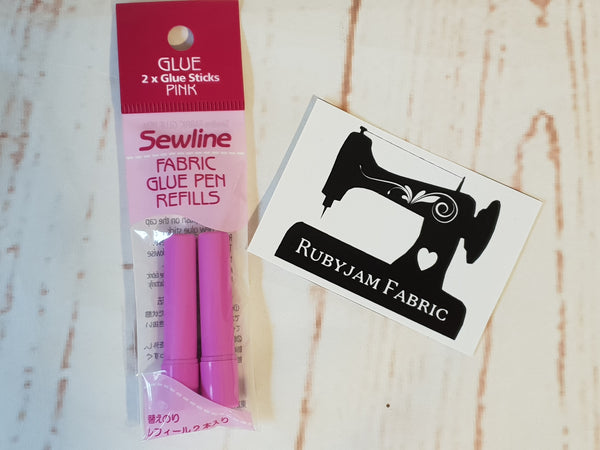 Sewline - Fabric - Glue - Refills - PINK - use instead of pins - no more  pins - no more clips - sewing supplies - Rubyjam Fabric - pink