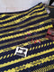 Warning Tape - cotton lycra - 150cm wide