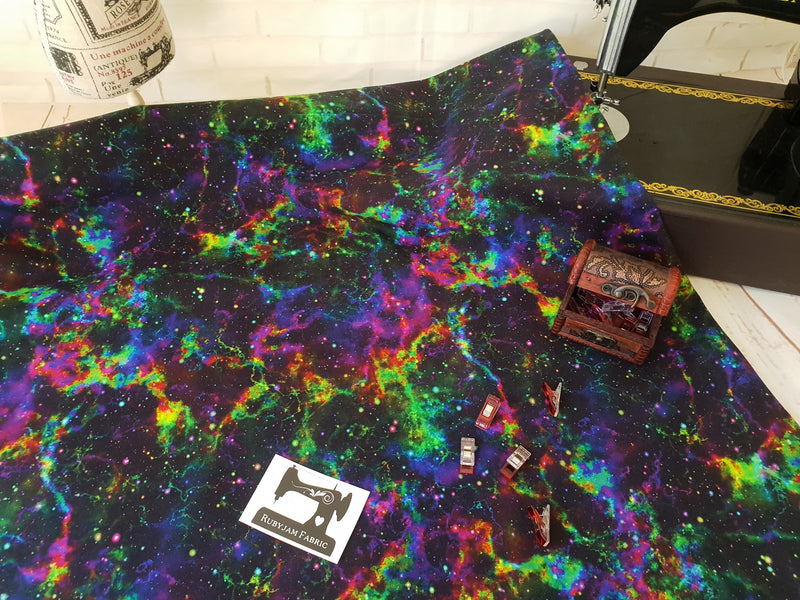 Nebula Galaxy - cotton lycra - 150cm wide