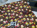 Digger Trucks - cotton lycra - 150cm wide