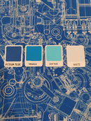 Blueprints - cotton lycra - 150cm wide