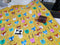 Woodland Animals on Mustard - cotton lycra - 150cm wide