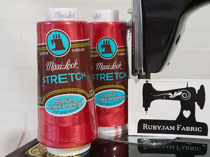 Maxi-Lock Stretch Thread - Poppy Red - clearance