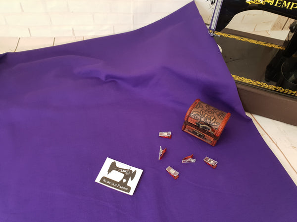 Purple - cotton lycra - FRENCH TERRY - 185cm wide