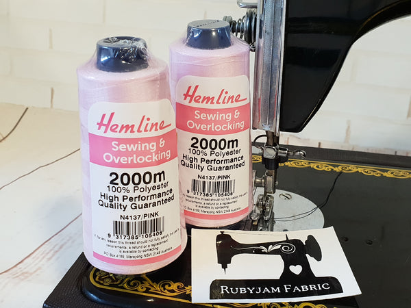 Hemline Overlocker thread, light pink, 2000M - clearance