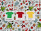 Christmas Print - cotton lycra - 150cm wide