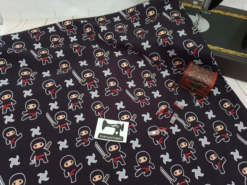 Ninja - cotton lycra - 150cm wide