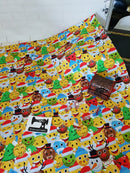 Christmas Emoji - cotton lycra - 150cm wide