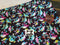 Pastel Skulls - cotton lycra - 150cm wide