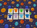 Happy Planets - cotton lycra - 150cm wide
