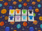 Happy Planets - cotton lycra - 150cm wide