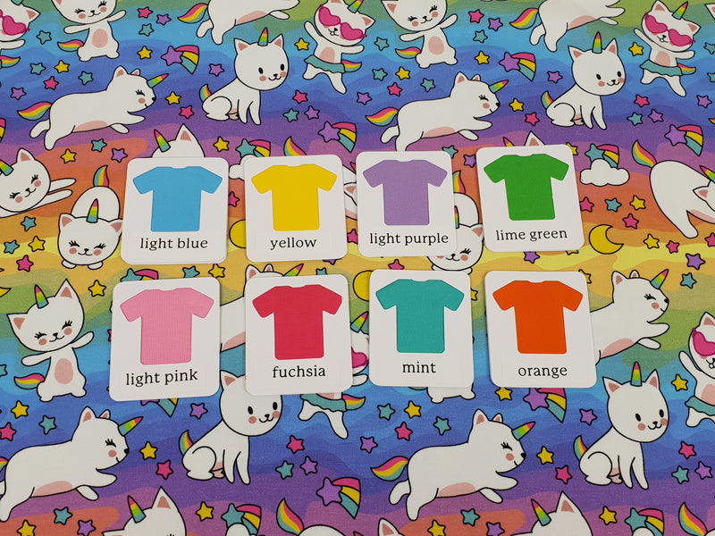 Unicorn Cats - cotton lycra - 150cm wide