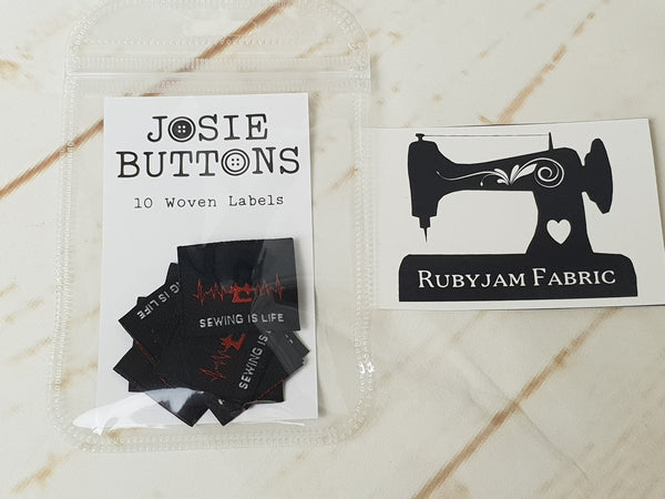 Sewing is Life - Labels by Josie Buttons