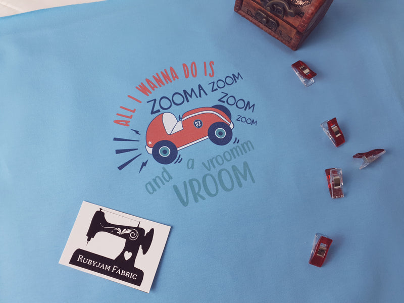 Zoom Zoom Car - LIGHT BLUE - Panels On Demand