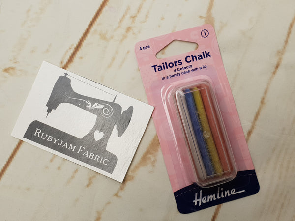 Hemline Tailors Chalk, pack of 4 colours