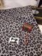 Grey Animal Print - cotton lycra - 150cm wide