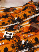 Speedway Orange - cotton lycra - 150cm wide