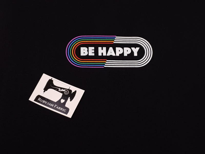 Be Happy - BLACK - Panels On Demand