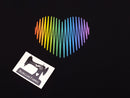 Rainbow Heart - BLACK - Panels On Demand