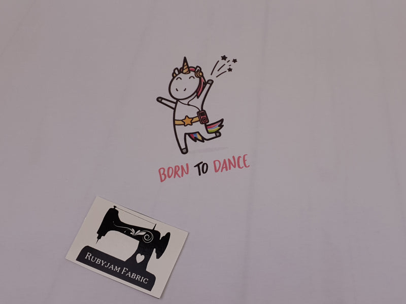 Born to Dance Unicorn - WHITE - Panels On Demand
