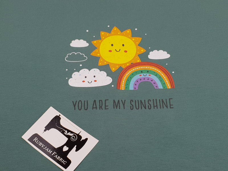 You Are My Sunshine - SAGE GREEN - Panels On Demand