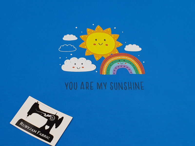 You Are My Sunshine - TURQUOISE - Panels On Demand