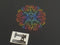 Rainbow Sewing Mandala - BLACK - Panels On Demand