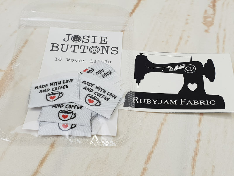 Made With Love and Coffee - Labels by Josie Buttons