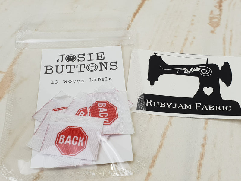 BACK (stop sign) - Labels by Josie Buttons