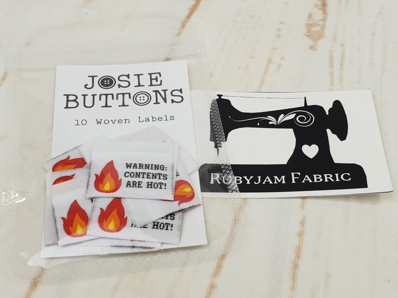Warning Contents Are Hot - Labels by Josie Buttons